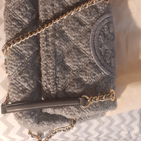 Fleming Soft Boucle Convertible Shoulder by Tory Burch, Color: Carbon - Picture 2 of 5